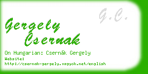 gergely csernak business card