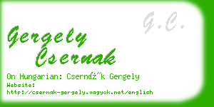 gergely csernak business card